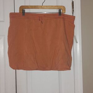 Daily Ritual Terry Cotton and Modal Drawstring Sweatshirt Skirt   Sz XXL NWT